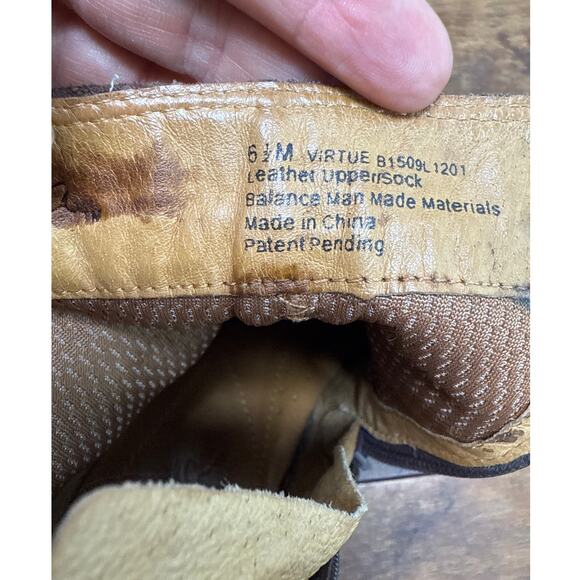 Naya Virtue Brown Leather Ankle Boots Women's Size 6 1/2 Buckle Zip Western Boho - Picture 7 of 14